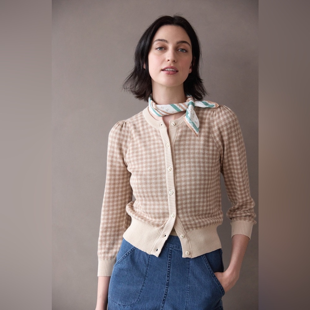 NWT Soor Ploom womens rose cardigan in dark tea M